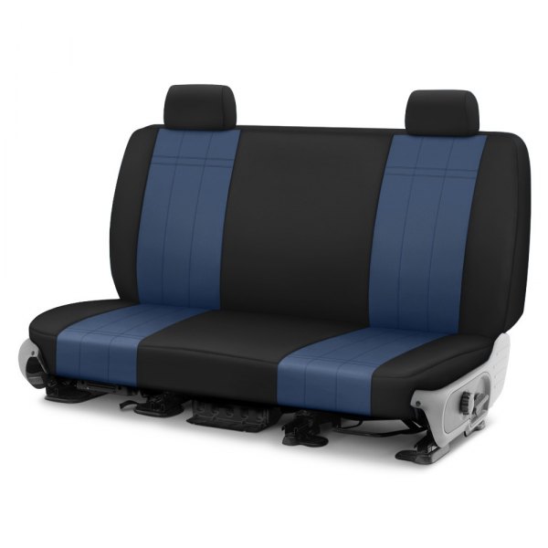  CalTrend® - Cordura 2nd Row Blue & Black Custom Seat Covers