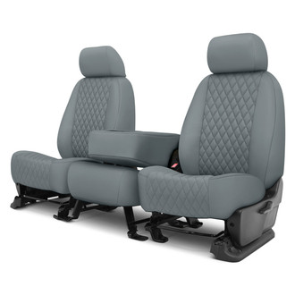 CalTrend® - Diamond Quilted 1st Row Charcoal Custom Seat Covers