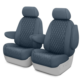 CalTrend® - Diamond Quilted 1st Row Dark Gray Custom Seat Covers