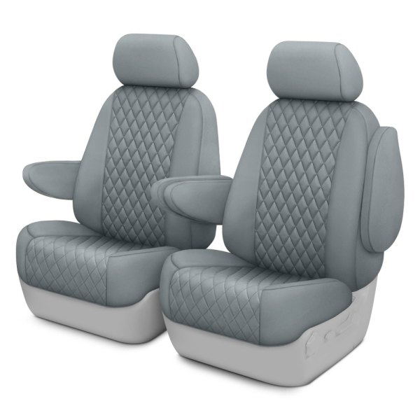  CalTrend® - Diamond Quilted 3rd Row Light Gray Custom Seat Covers
