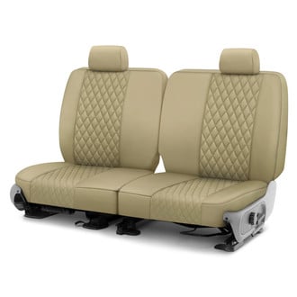 CalTrend® - Diamond Quilted 2nd Row Beige Custom Seat Covers