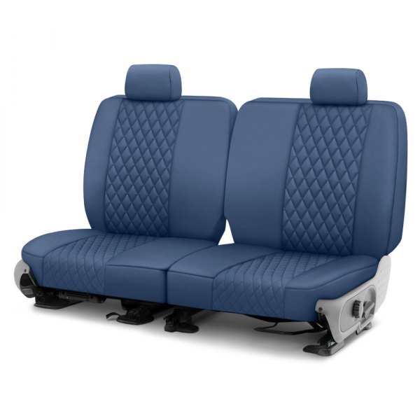  CalTrend® - Diamond Quilted 3rd Row Blue Custom Seat Covers