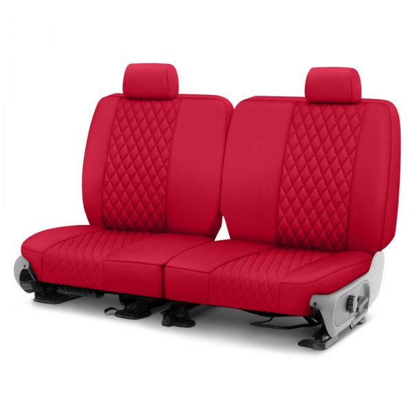  CalTrend® - Diamond Quilted 3rd Row Red Custom Seat Covers