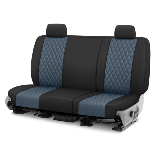  CalTrend® - Diamond Quilted 2nd Row Black & Dark Gray Custom Seat Covers