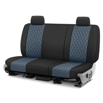 CalTrend® - Diamond Quilted 2nd Row Black & Dark Gray Custom Seat Covers