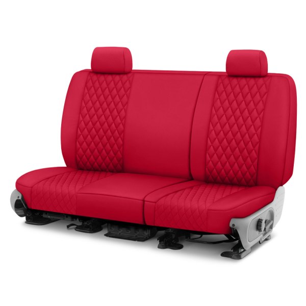  CalTrend® - Diamond Quilted 1st Row Red Custom Seat Covers