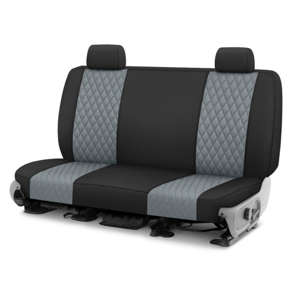  CalTrend® - Diamond Quilted 3rd Row Black & Charcoal Custom Seat Covers