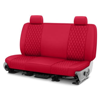 CalTrend® - Diamond Quilted 3rd Row Red Custom Seat Covers