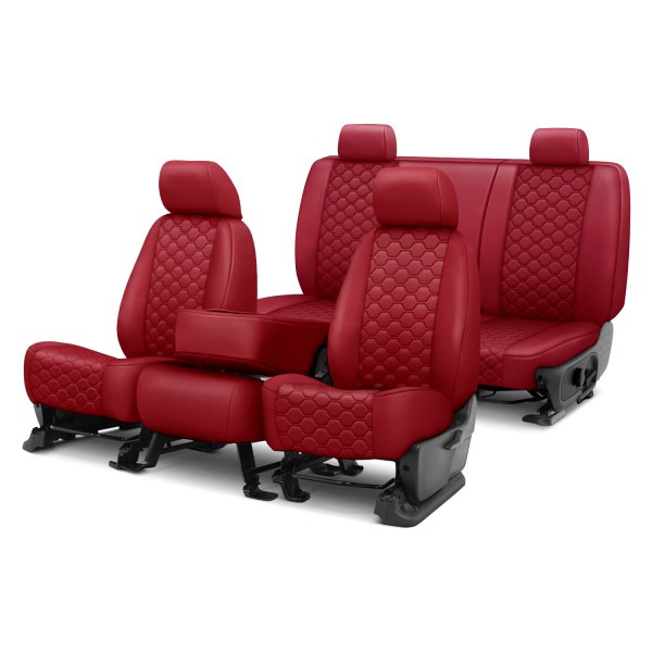  CalTrend® - Faux Leather Honeycomb Quilted Custom Seat Covers
