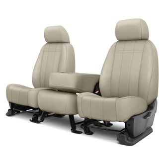 CalTrend® - Faux Leather Stretch Hex Quilted 1st Row Sandstone Custom Seat Covers