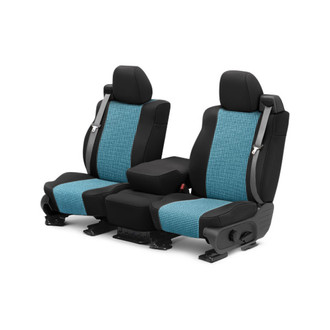 CalTrend® - Houndstooth Designers 1st Row Blue & Black Custom Seat Covers