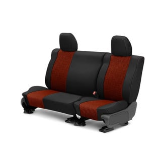 CalTrend® - Houndstooth Designers 2nd Row Red & Black Custom Seat Covers