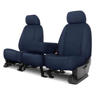 CalTrend® - I Can't Believe It's Not Leather Sport™ 1st Row Blue Custom Seat Covers