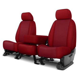 CalTrend® - I Can't Believe It's Not Leather Sport™ 1st Row Red Custom Seat Covers