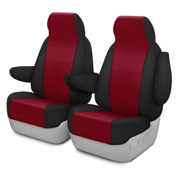  CalTrend® - I Can't Believe It's Not Leather Sport™ 3rd Row Red & Black Custom Seat Covers