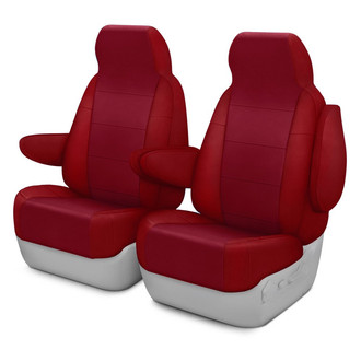 CalTrend® - I Can't Believe It's Not Leather Sport™ 1st Row Red Custom Seat Covers