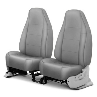 CalTrend® - I Can't Believe It's Not Leather Sport™ 1st Row Light Gray Custom Seat Covers