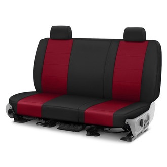 CalTrend® - I Can't Believe It's Not Leather Sport™ 2nd Row Red & Black Custom Seat Covers