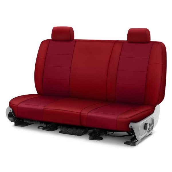  CalTrend® - I Can't Believe It's Not Leather Sport™ 1st Row Red Custom Seat Covers
