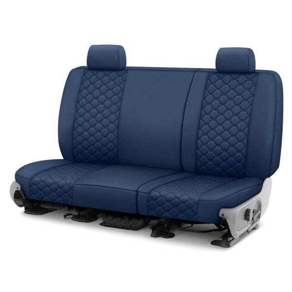  CalTrend® - Neoprene Honeycomb Quilted 3rd Row Blue Custom Seat Covers