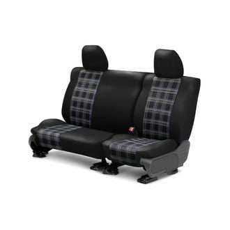CalTrend® - Plaid 2nd Row Blue & Black Custom Seat Covers