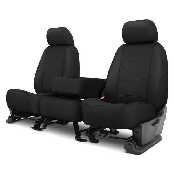  CalTrend® - Retro Weave 2nd Row Black & Black Custom Seat Covers
