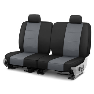 CalTrend® - Retro Weave 2nd Row Black & Charcoal Custom Seat Covers