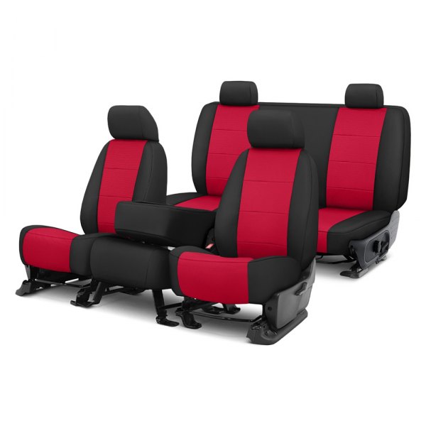 CalTrend® - Retro Weave Black & Red Custom Seat Covers