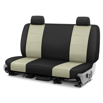 CalTrend® - Retro Weave 3rd Row Black & Sandstone Custom Seat Covers