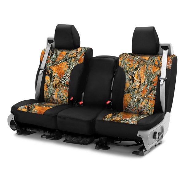 CalTrend® - TrueTimber® Camo 2nd Row Black & BLAZE Custom Seat Covers