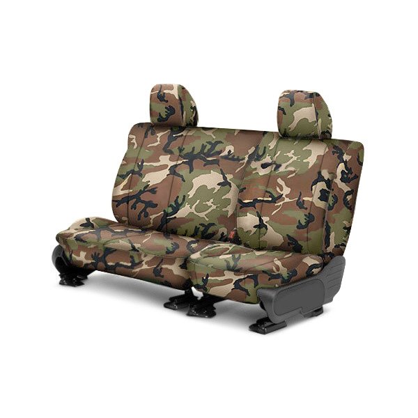  CalTrend® - Camouflage 2nd Row Retro Custom Seat Covers