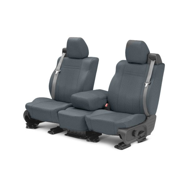  CalTrend® - Carbon Fiber 1st Row Charcoal Custom Seat Covers
