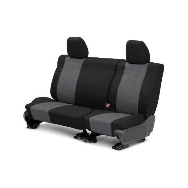  CalTrend® - DuraPlus 2nd Row Black & Charcoal Custom Seat Covers