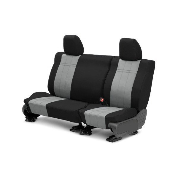  CalTrend® - DuraPlus 3rd Row Black & Light Gray Custom Seat Covers