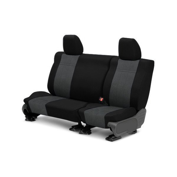  CalTrend® - EuroSport 3rd Row Black & Charcoal Custom Seat Covers