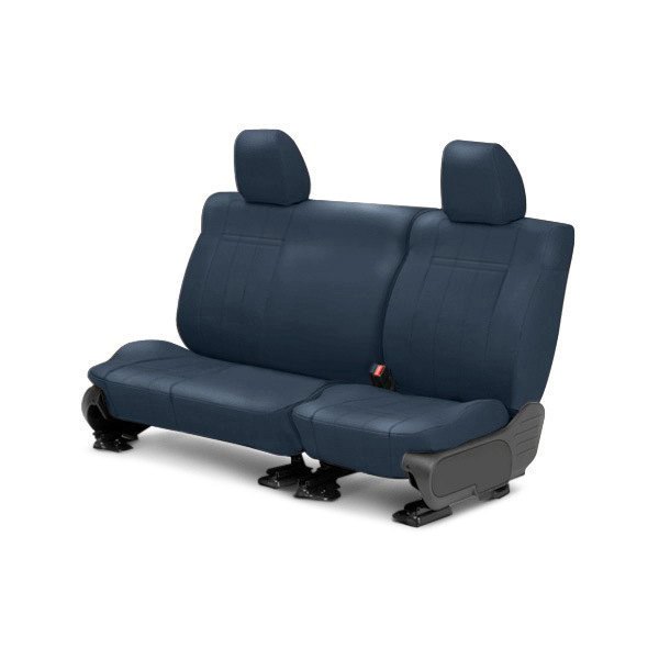  CalTrend® - I Can't Believe It's Not Leather™ 2nd Row Blue Custom Seat Covers