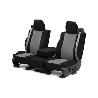 CalTrend® - MicroSuede 1st Row Black & Light Gray Custom Seat Covers