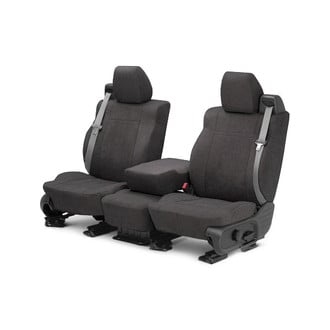 CalTrend® - MicroSuede 1st Row Charcoal Custom Seat Covers