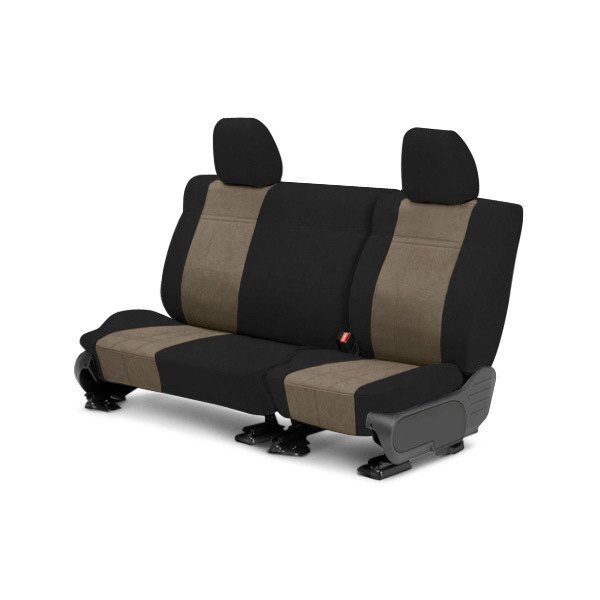  CalTrend® - MicroSuede 3rd Row Black & Beige Custom Seat Covers