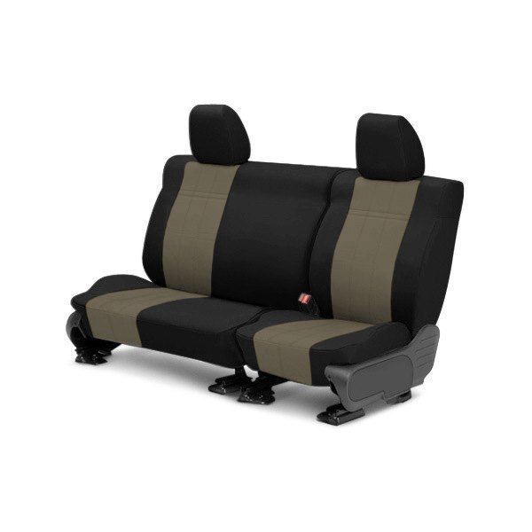  CalTrend® - NeoPrene 2nd Row Black & Beige Custom Seat Covers