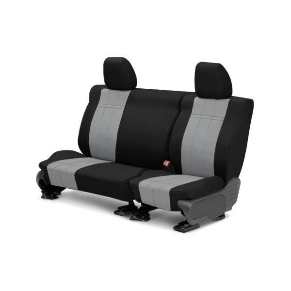 CalTrend® - NeoPrene 2nd Row Black & Light Gray Custom Seat Covers