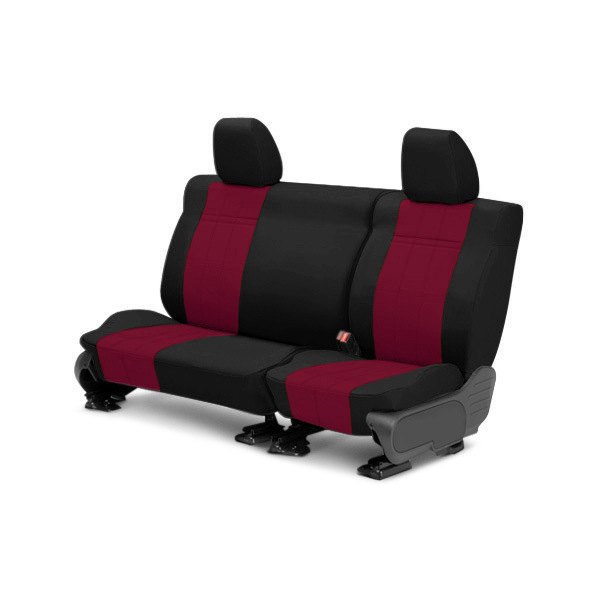  CalTrend® - NeoPrene 2nd Row Black & Red Custom Seat Covers