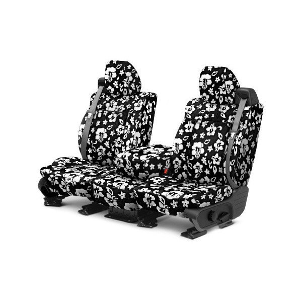  CalTrend® - NeoSupreme 1st Row Hawaiian Black Custom Seat Covers
