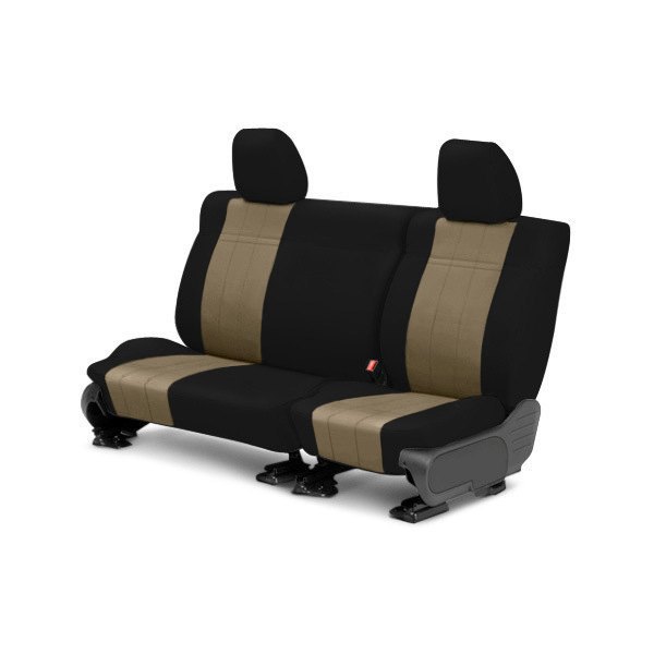  CalTrend® - NeoSupreme 2nd Row Black & Beige Custom Seat Covers