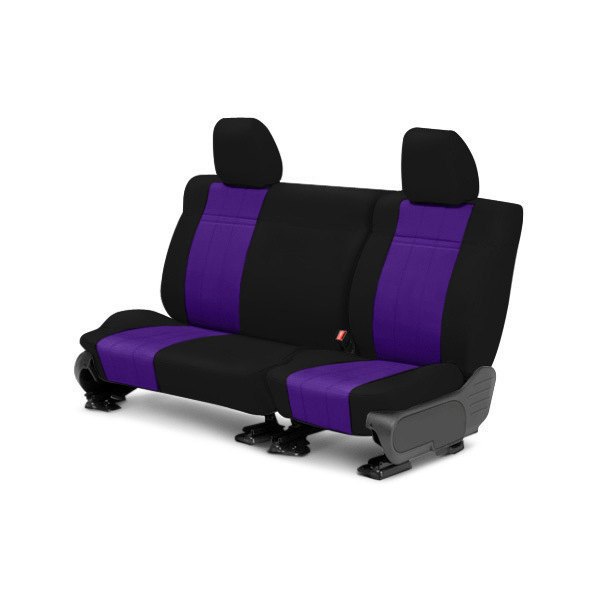  CalTrend® - NeoSupreme 3rd Row Black & Purple Custom Seat Covers