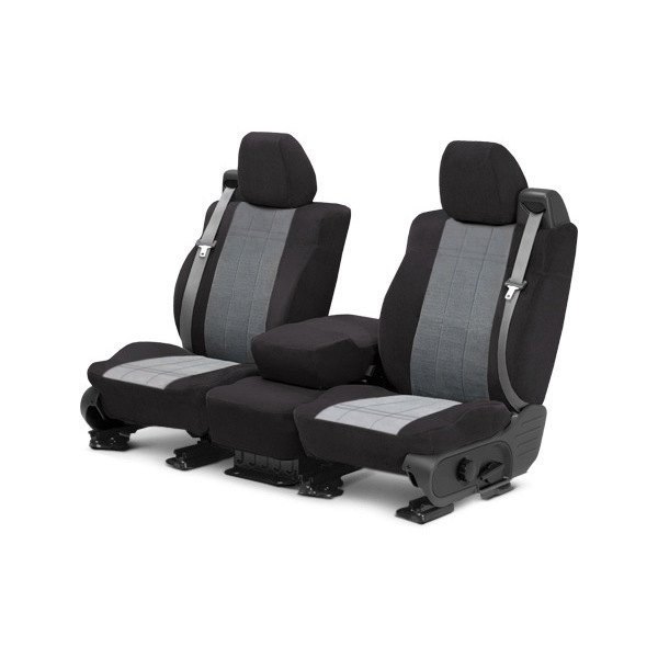  CalTrend® - O.E. Velour 1st Row Charcoal & Premier Custom Seat Covers