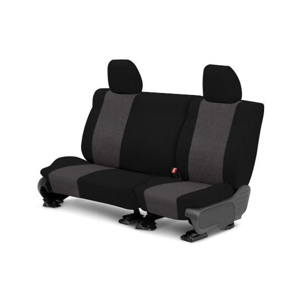  CalTrend® - SuperSuede 3rd Row Black & Charcoal Custom Seat Covers