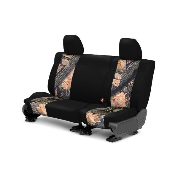  CalTrend® - Tough Camo 3rd Row Wood & Black Custom Seat Covers