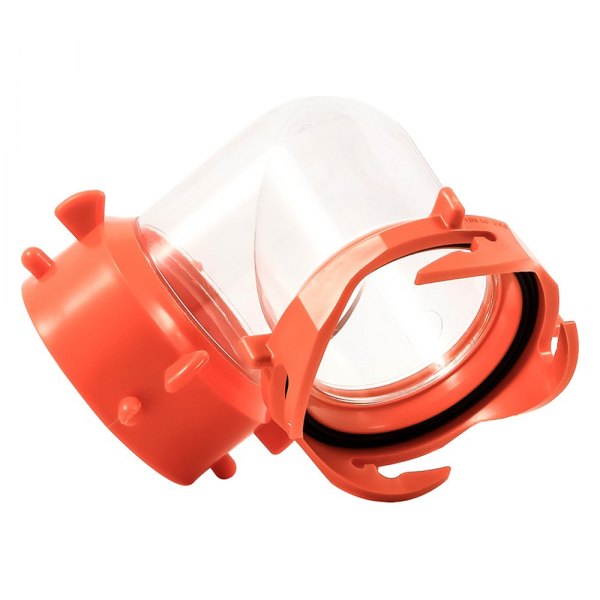 Camco® - RhinoFLEX™ 90° Clear/Red Fittings Transparent (3"Bayonet x 3"Lug)