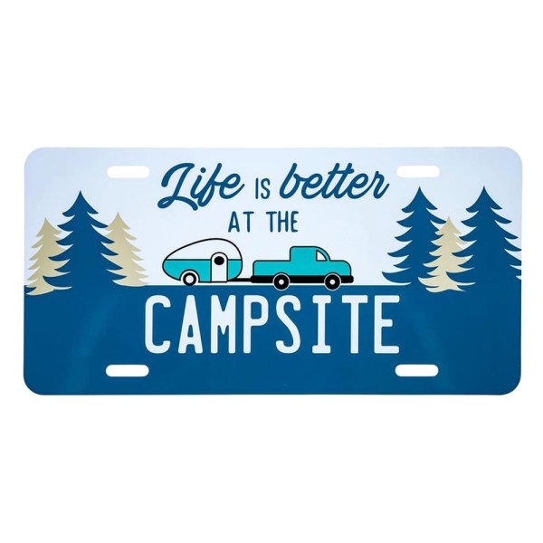 Camco® - Life is Better at the Campsite Navy Front License Plate